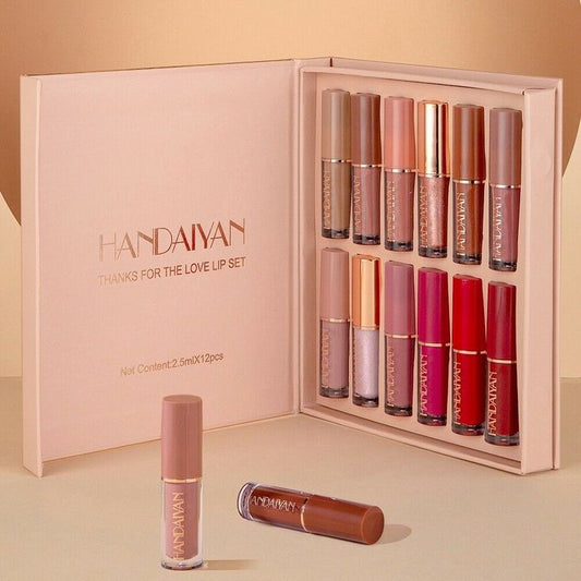 Velvet Matte Liquid Lipstick Set 12Pcs